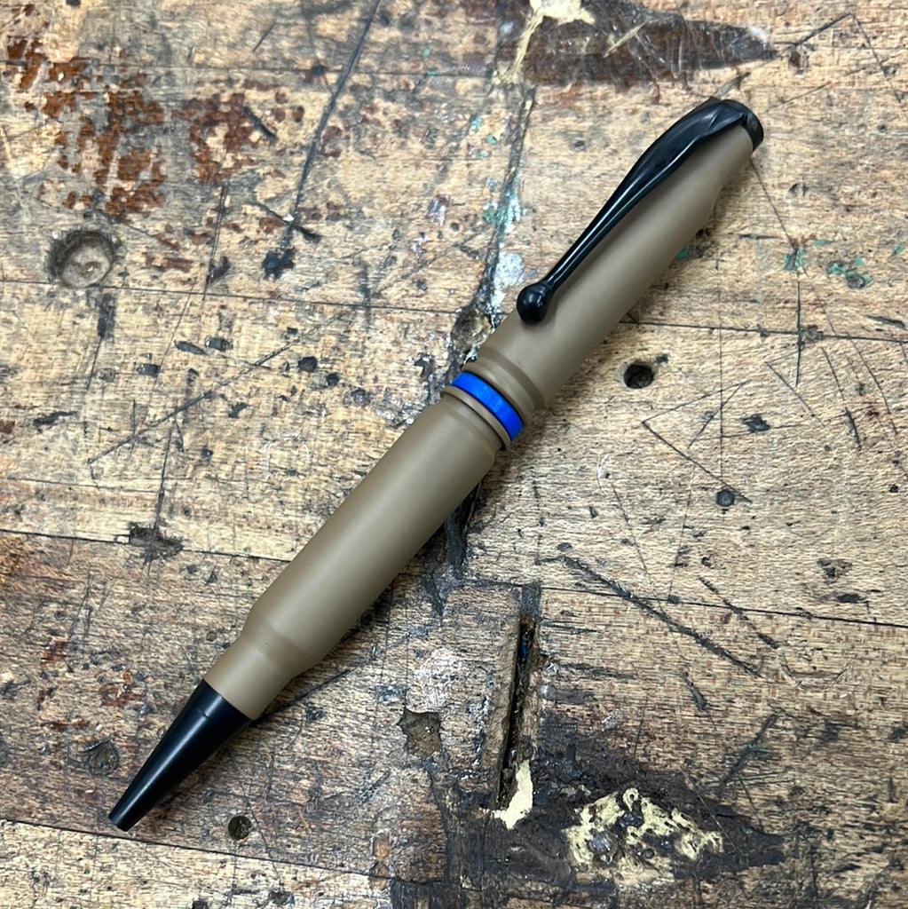 High Caliber Craftsman - 308 Thin Blue Line Bullet Pen - Made in USA