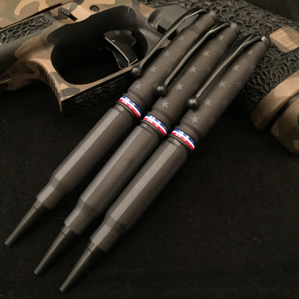 High Caliber Craftsman - 308 K9 Police - Thin Blue Line Bullet Pen