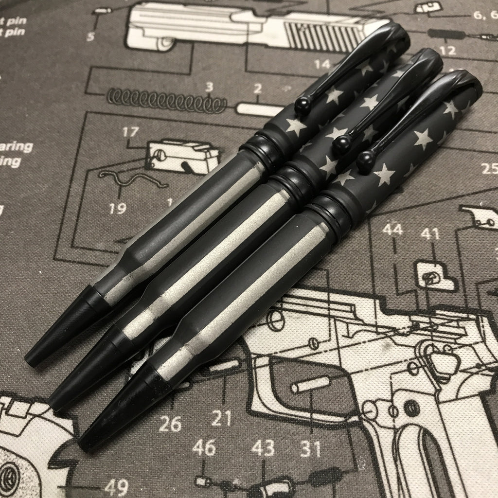 High Caliber Craftsman - 308 Shell Merica Bullet Pen - Patriotic Pen