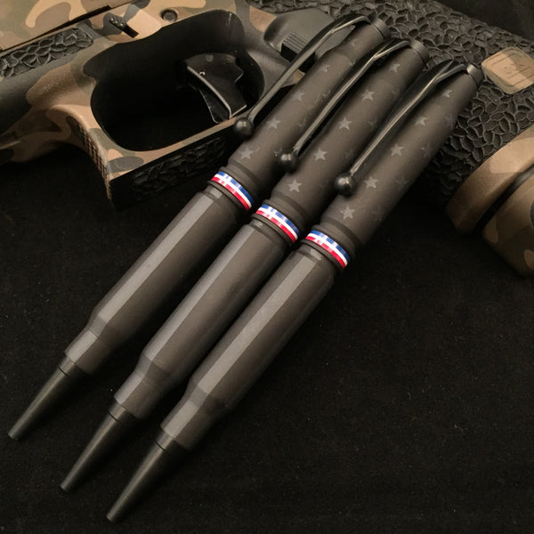 Red White and Blue Bullet Pen with American Flag