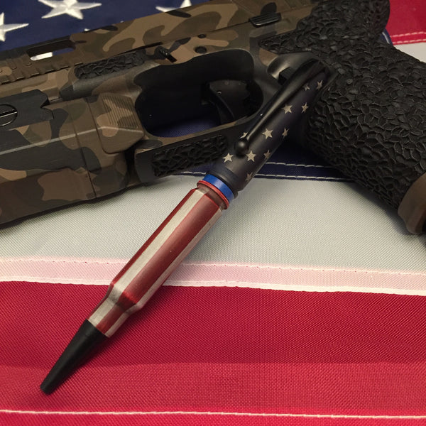 Thin Blue Line Patriotic Bullet Pen