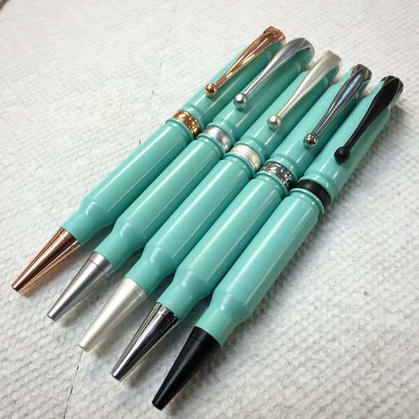 Tiffany blue bullet pen for firearms collectors