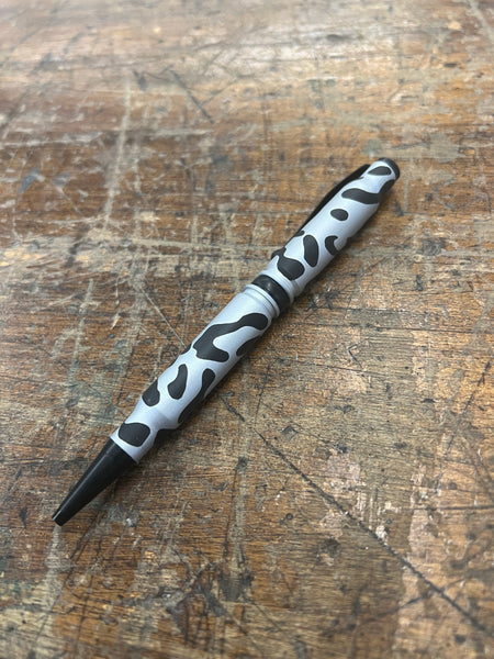 Silver Leopard Camo Pen